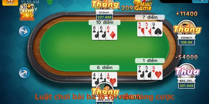 Luật chơi bài ba lá tại nền tảng cược